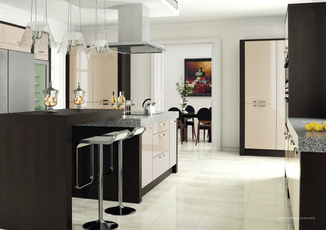 gloss lacquered kitchen stafford