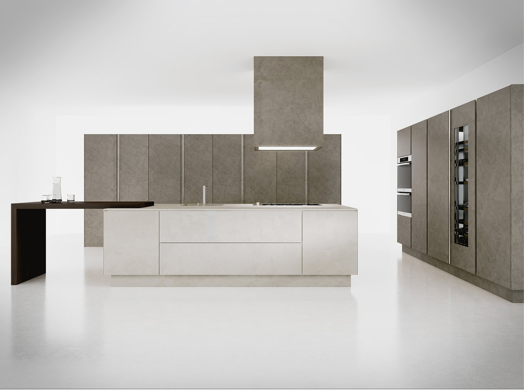 Ultra modern handmade concrete kitchen island