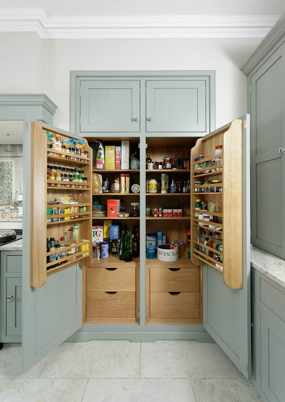 Traditional kitchen pantry unit