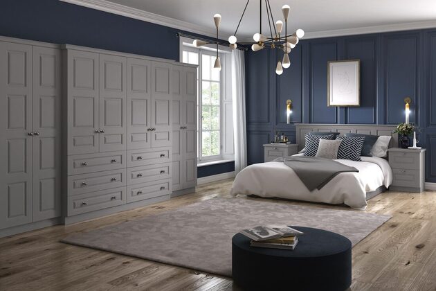 Classical four panel bedroom wardrobe furniture manor house style