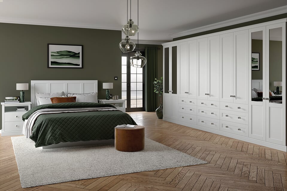 Shaker fitted bedroom wardrobes